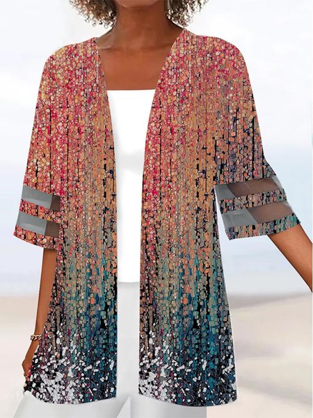

Casual Wrap Ombre Kimono, Red, Cardigans