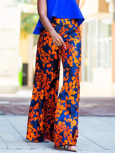 

Color Block Urban Regular Fit Fashion Pants, Orange, Pants