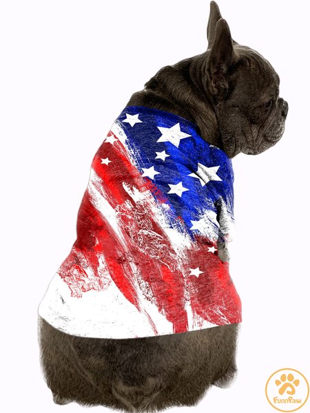 

4th of July for Dog American Flag Dog T-shirt, As picture, Pet T-shirts
