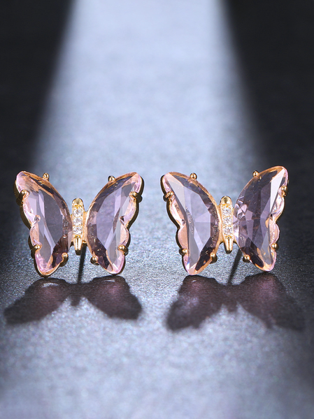 

Butterfly Earrings, Pink, Earrings
