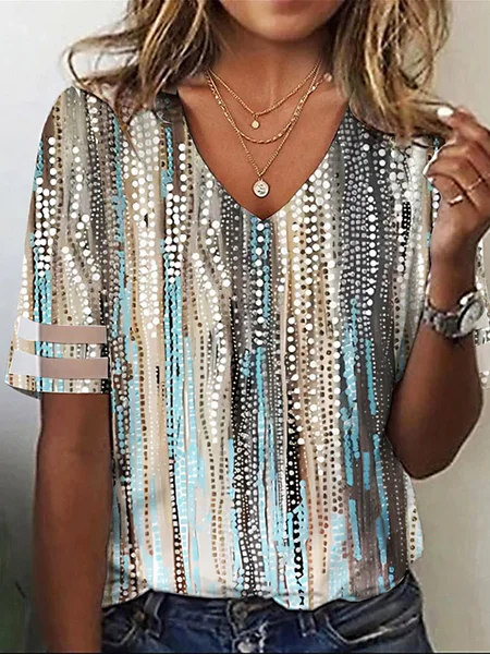 

Gradient Pattern Casual Shirt, Blue, Shirts & Blouses