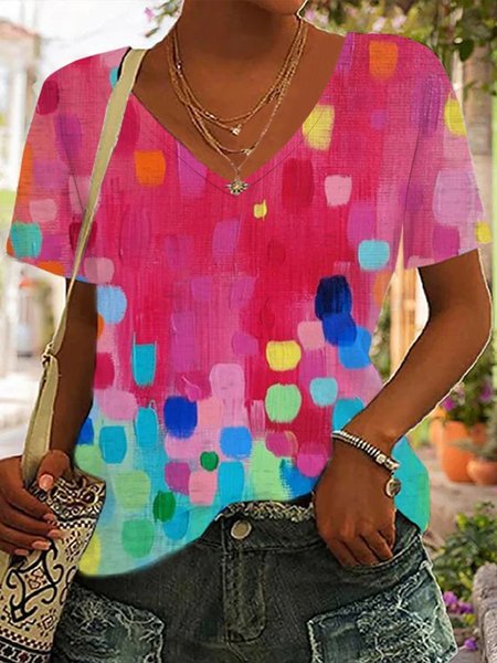 

Ombre Casual T-Shirt, Deep pink, T-Shirts