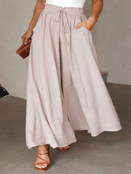 

Casual Loose Drawstring Pants, Pink, Pants