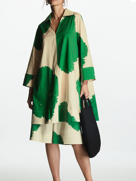 

Urban Shirt Collar Blouse, Green, Blouses and Shirts