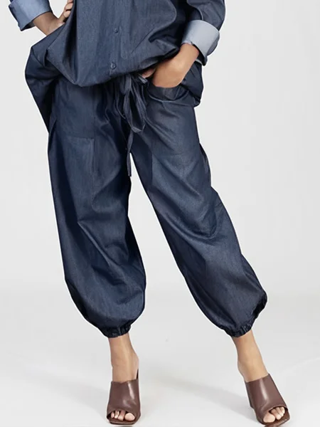 

Blue Daily Plain Casual Regular Fit Jeans, Jeans