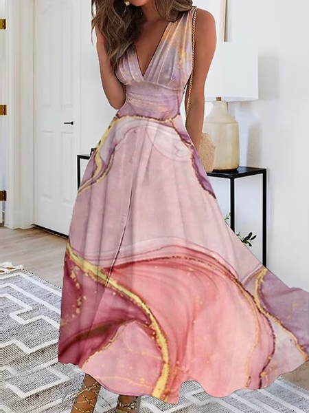 

Elegant Spaghetti Cotton Ombre Dress, Pink, Elegant Dresses