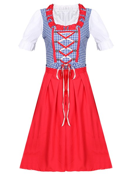 

Germany Cold Shoulder Dress, Red, Short