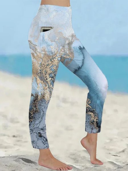 

Regular Fit Ombre Casual Pants, Blue, Pants