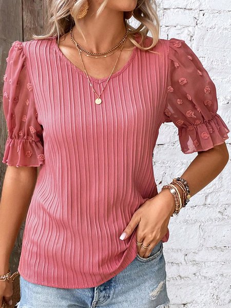 

Loose Lace Casual Shirt, Red, Shirts & Blouses