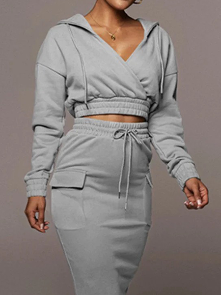 

Regular Fit Micro-Elasticity Hoodie Long sleeve Casual Plain Hoodie, Gray, Hoodies and Sweatshirts