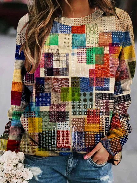 

Geometric Sweatshirt, Multicolor, Sweatshirts & Hoodies
