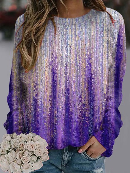 

Casual Floral Regular Fit Sweatshirt, Lavender, Sweatshirts & Hoodies