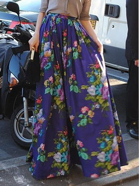 

Loose Casual Fashion Pants, Deep blue, Pants