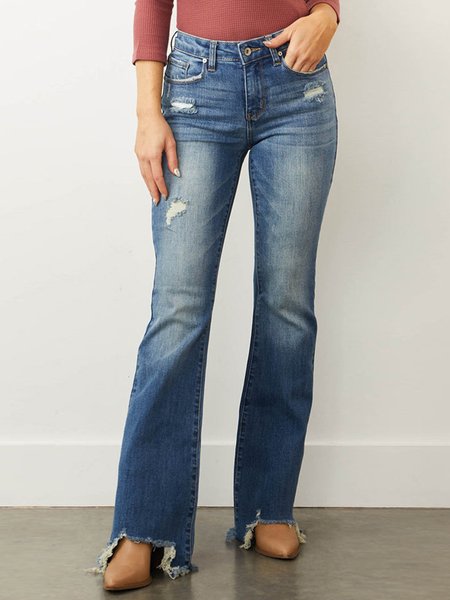 

Denim Regular Fit Plain Casual Jeans, Blue, Jeans