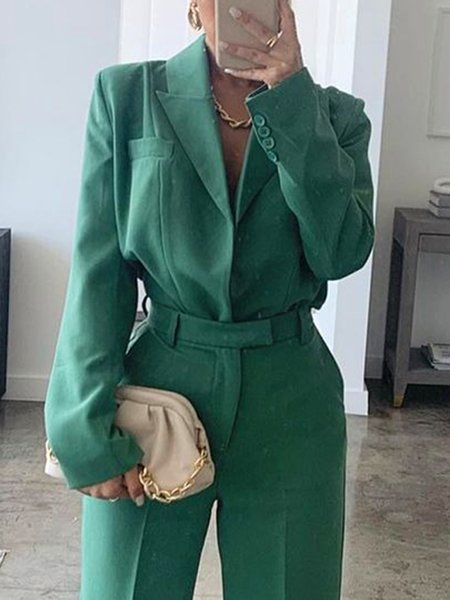 

Urban Regular Fit Lapel Collar Blazer, Green, Blazers