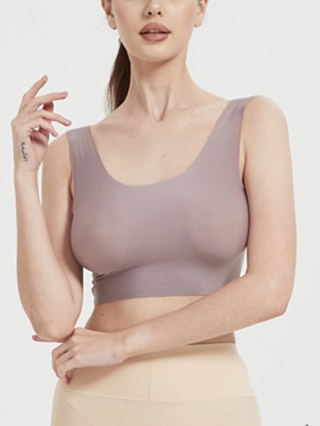 

Women's Breathable and Comfortable Seamless Vest, Purple, Bra & Bra Sets