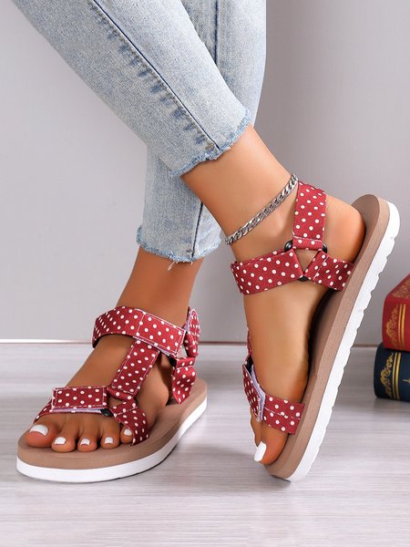 

Independence Day America Flag Beach Strappy Sandals, Red, Sandals