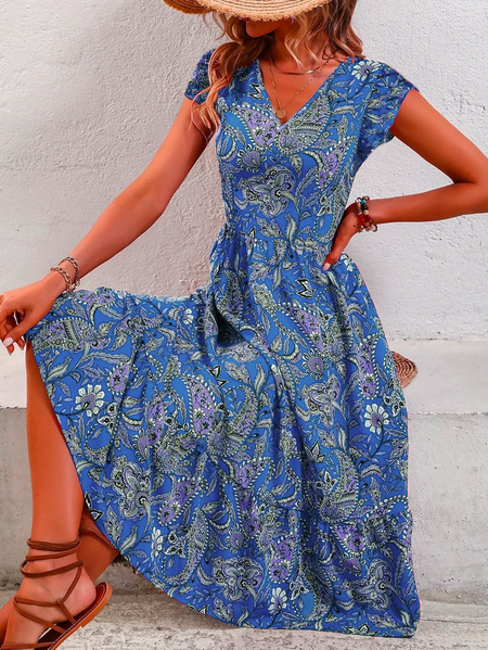 Vacation Paisley Printed Dress