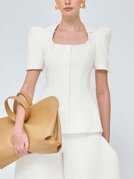 

Urban Plain Regular Fit Blouse, Off white, Blouses and Shirts