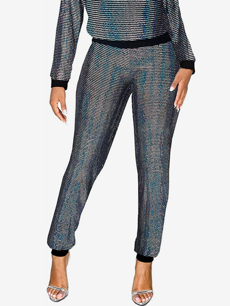 

Regular Fit Micro-Elasticity Casual Color Block Long Sweatpants & Joggers, As picture, Pants