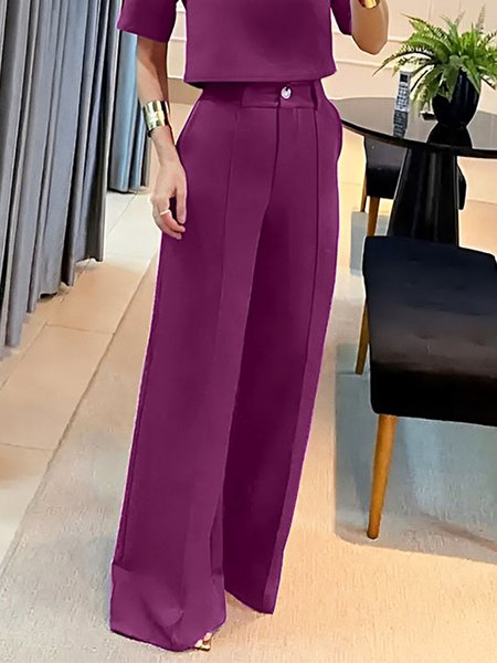 

Urban Plain Regular Fit Fashion Pants, As picture, Pants