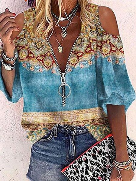 Ethnic Loose Casual Blouse