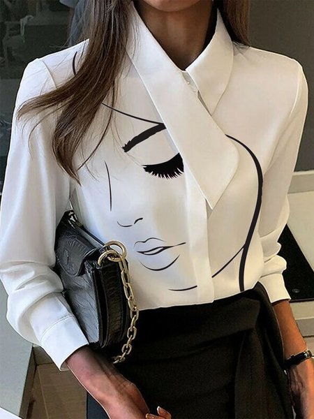 

Abstract Regular Fit Urban Blouse, Black-white, Blouses and Shirts