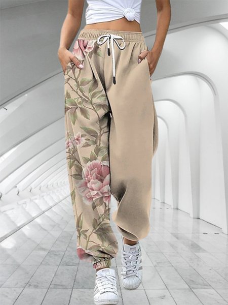 

Floral Loose Casual Pants, Color5, Pants