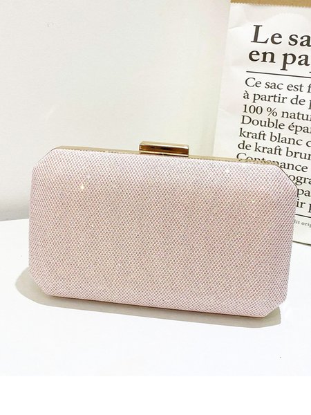 

Elegant Embossed Plaid Ladies Clutch Party Banquet, Light pink, Women's Bags