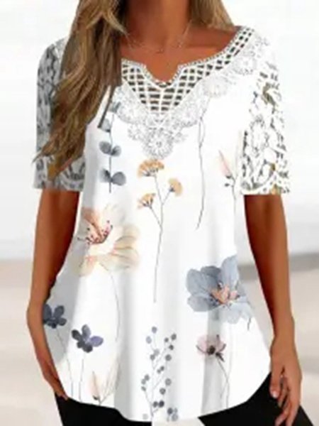 

Casual Floral Regular Fit Shirt, Light gray, Shirts & Blouses