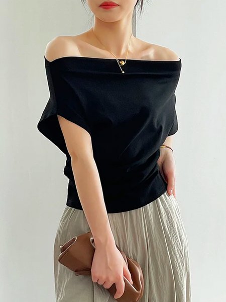 

Regular Fit Urban Cold Shoulder Shirt, Black, Blouses and Shirts