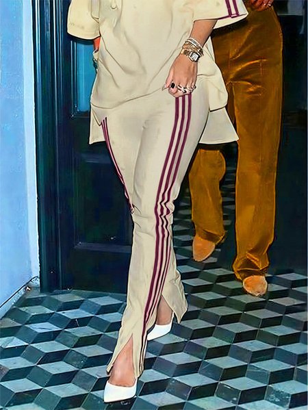 

Color Block Casual Sweatpants & Joggers shirt not included, Apricot, Pants