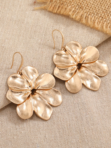 

Floral Metal Dangle Earrings Daily Casual Women's Jewelry, As picture, Earrings