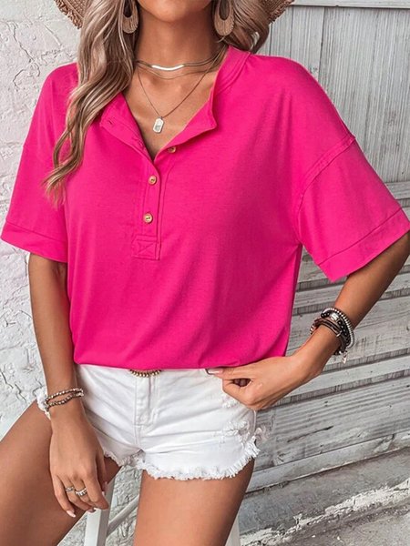 

Buttoned Casual Shirt, Deep pink, Shirts & Blouses