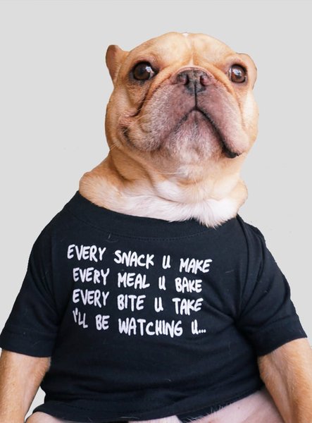 

Every Snack You Make Dog T-shirt, Black, Pet T-shirts