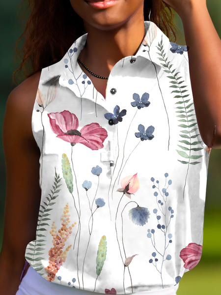 Buttoned V Neck Loose Elegant Shirt, White, Shirts & Blouses