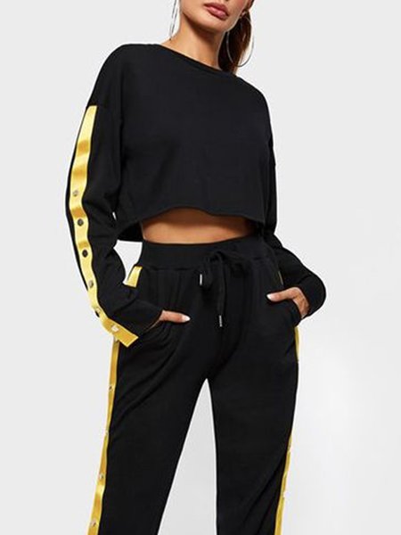 

Regular Fit Casual Color Block Sweatshirt, Black, Hoodies and Sweatshirts