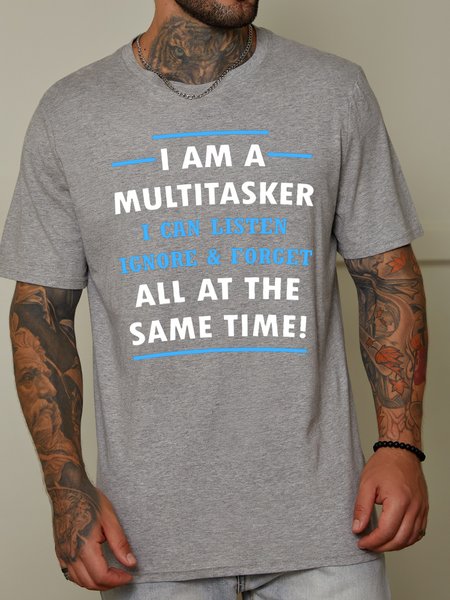 

Men's Cotton MULTITASKERCasual T-Shirt, Light gray, T-shirts