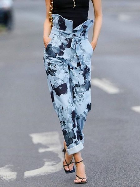 

Abstract Regular Fit Urban Fashion Pants, As picture, Pants