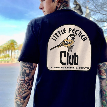 

Men's Little Pecher Club Loose Casual T-Shirt, Dark blue, T-shirts