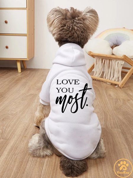 

I Love U Most Dog T-shirt, White, Pet T-shirts