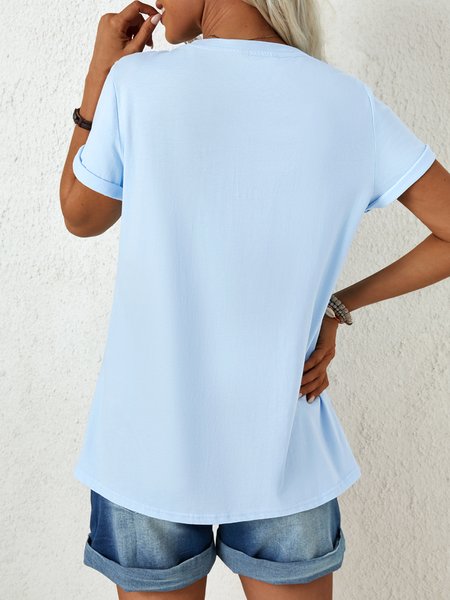

Casual Regular Fit T-Shirt, Sky blue, T-shirts