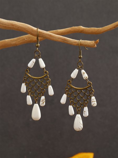 

Vintage Beading Tassel Dangle Earrings, As picture, Earrings