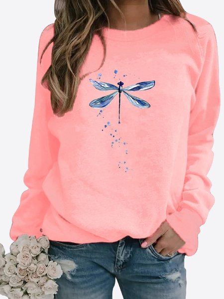 

Cotton Casual Sweatshirt, Pink, Hoodies&Sweatshirts