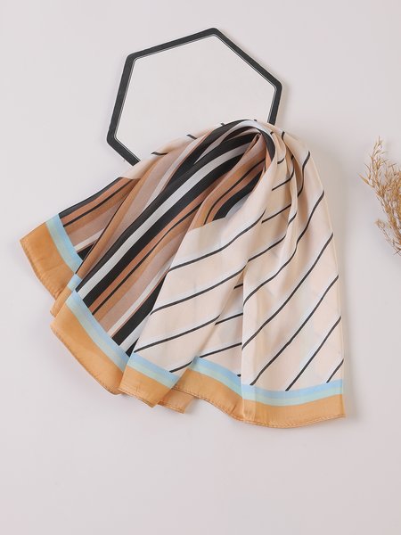 

Urban Striped Color Contrast Scarf Scarf Shawl, Orange, Women Scarves & Shawls