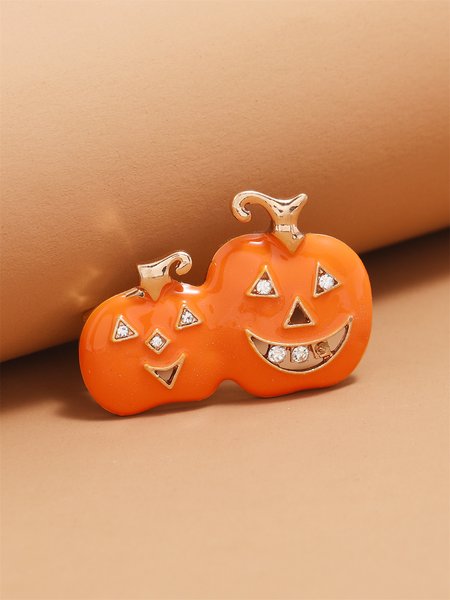 

Halloween Pumpkin Rhinestone Brooch, As picture, Women Brooches & Pins