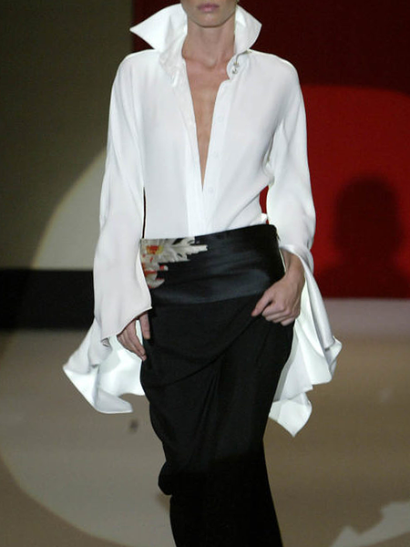 

Lightweight Regular FitUrban Shirt Collar Long sleeve Blouse, White, Blouses and Shirts
