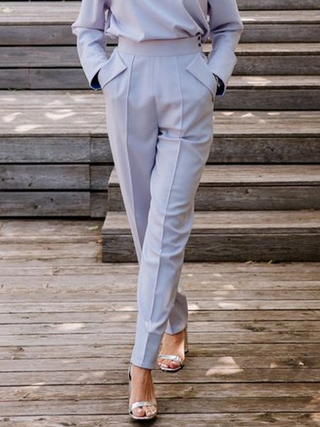 

Urban Plain Regular Fit Pants, Blue, Pants