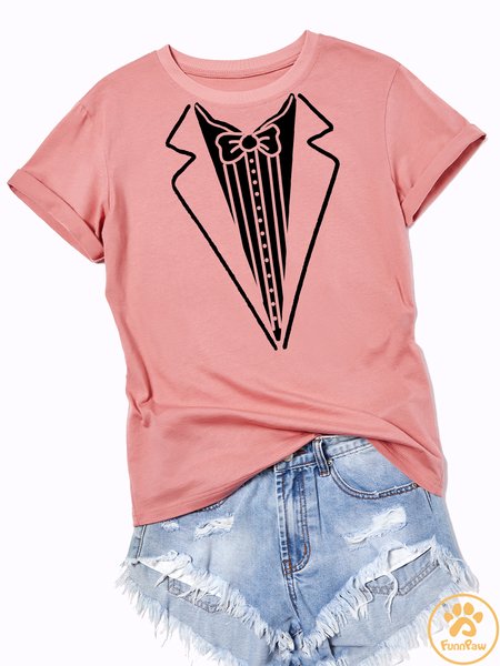 

Women’s Knitted Text Letters Regular Fit Casual T-Shirt, Pink, T-shirts
