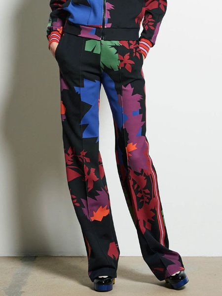 

Loose Casual Plants Long Sweatpants, Black, Pants